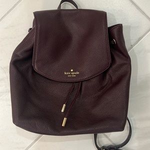 Kate Spade burgundy backpack purse… like new..